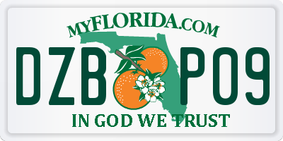 FL license plate DZBP09