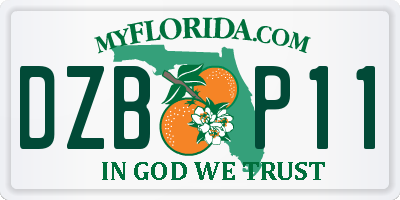 FL license plate DZBP11