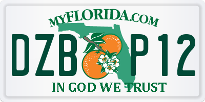 FL license plate DZBP12