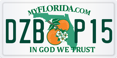 FL license plate DZBP15