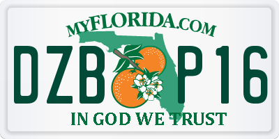 FL license plate DZBP16