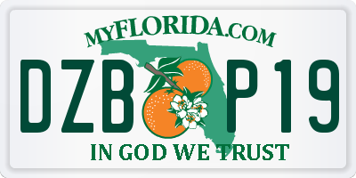 FL license plate DZBP19