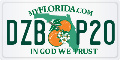 FL license plate DZBP20