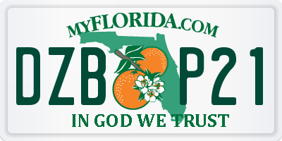 FL license plate DZBP21