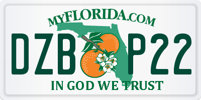 FL license plate DZBP22