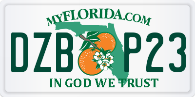 FL license plate DZBP23
