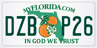 FL license plate DZBP26
