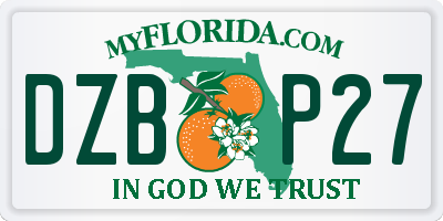 FL license plate DZBP27