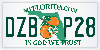 FL license plate DZBP28