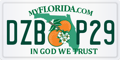 FL license plate DZBP29