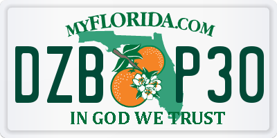 FL license plate DZBP30