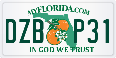 FL license plate DZBP31
