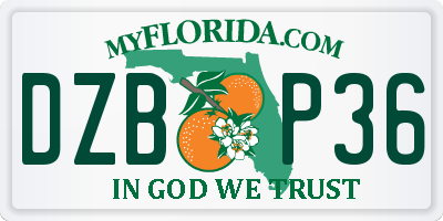 FL license plate DZBP36