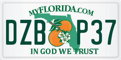 FL license plate DZBP37