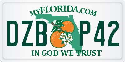 FL license plate DZBP42