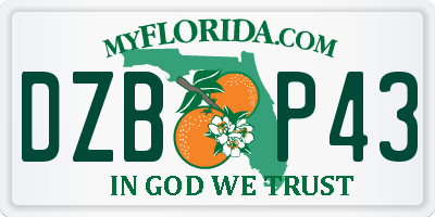 FL license plate DZBP43