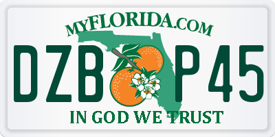 FL license plate DZBP45