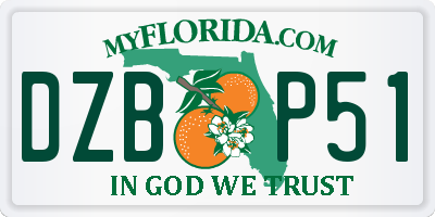 FL license plate DZBP51