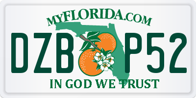 FL license plate DZBP52