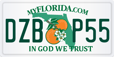 FL license plate DZBP55