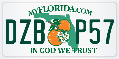 FL license plate DZBP57