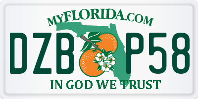 FL license plate DZBP58