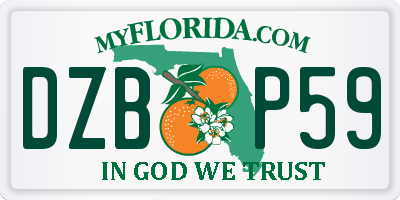 FL license plate DZBP59