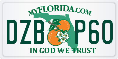 FL license plate DZBP60