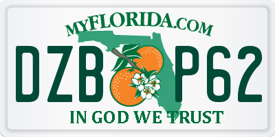 FL license plate DZBP62