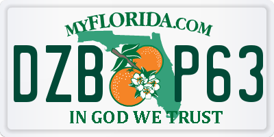 FL license plate DZBP63