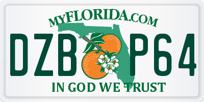 FL license plate DZBP64