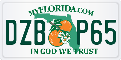 FL license plate DZBP65