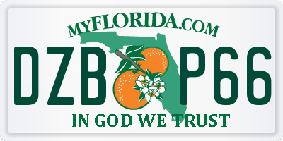 FL license plate DZBP66