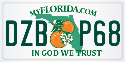 FL license plate DZBP68