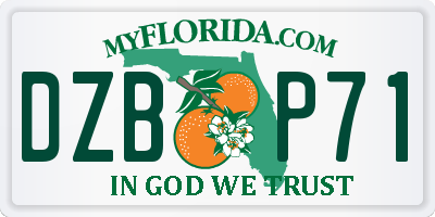FL license plate DZBP71