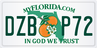 FL license plate DZBP72