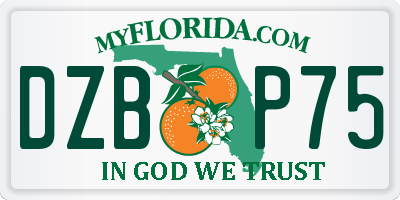 FL license plate DZBP75