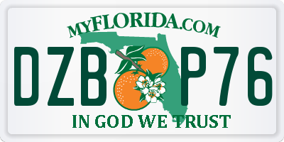 FL license plate DZBP76