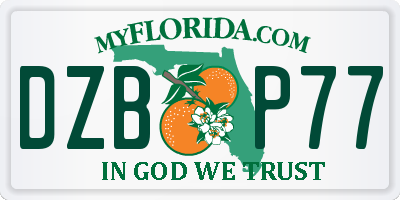 FL license plate DZBP77
