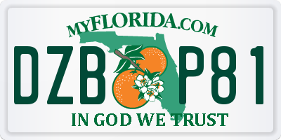 FL license plate DZBP81