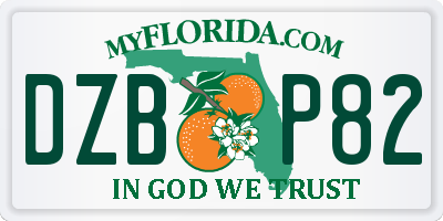 FL license plate DZBP82