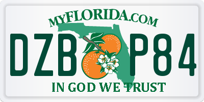 FL license plate DZBP84