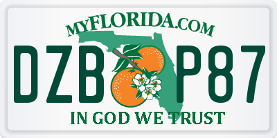 FL license plate DZBP87