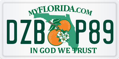 FL license plate DZBP89