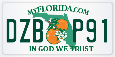 FL license plate DZBP91