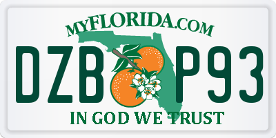 FL license plate DZBP93