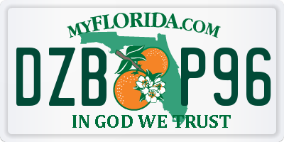 FL license plate DZBP96
