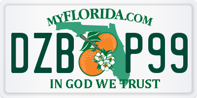 FL license plate DZBP99