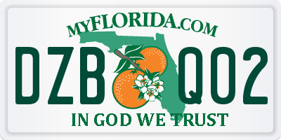 FL license plate DZBQ02