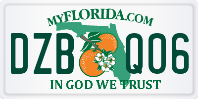 FL license plate DZBQ06